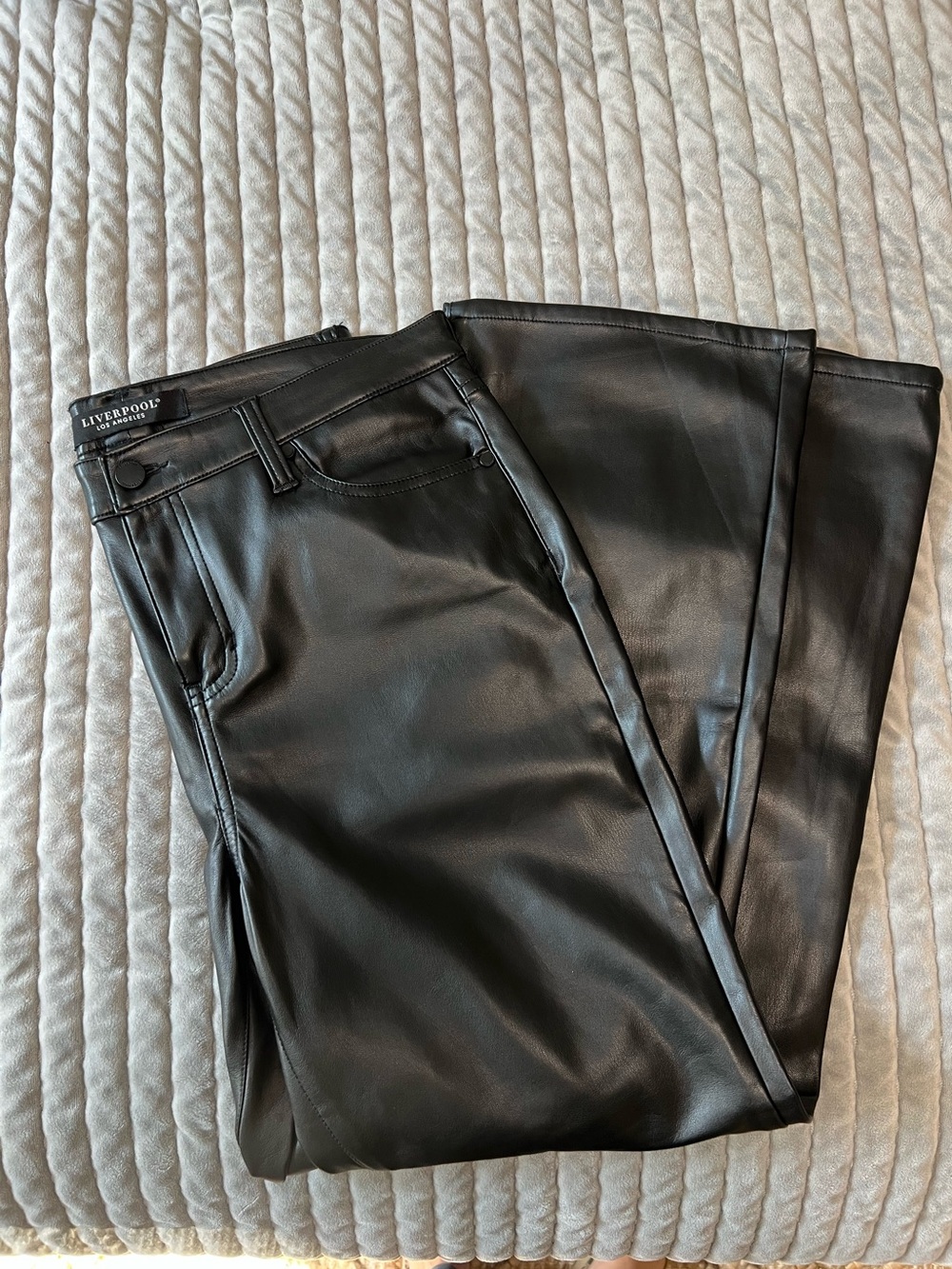 Women’s Faux Leather Black Jeans